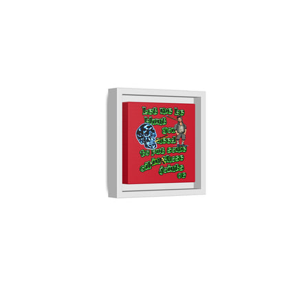 og - framed canvas art (dark red)
