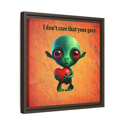 I don't care that your grey - framed canvas art (burnt orange)