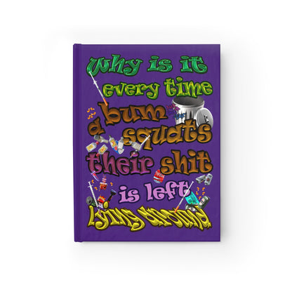 the bum's shit - journal-lined (purple)