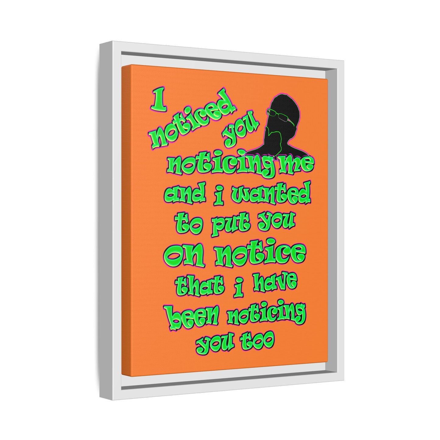 noticed you noticing - framed canvas art (crusta)