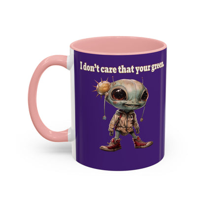 I don't care that your grey - Accent Mug (purple)