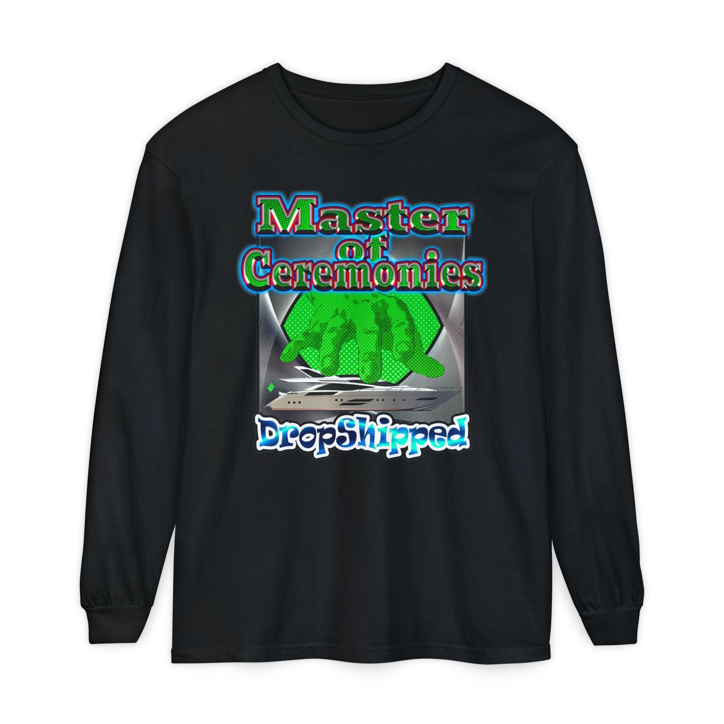 logo - Unisex Garment-dyed Long Sleeve T-Shirt