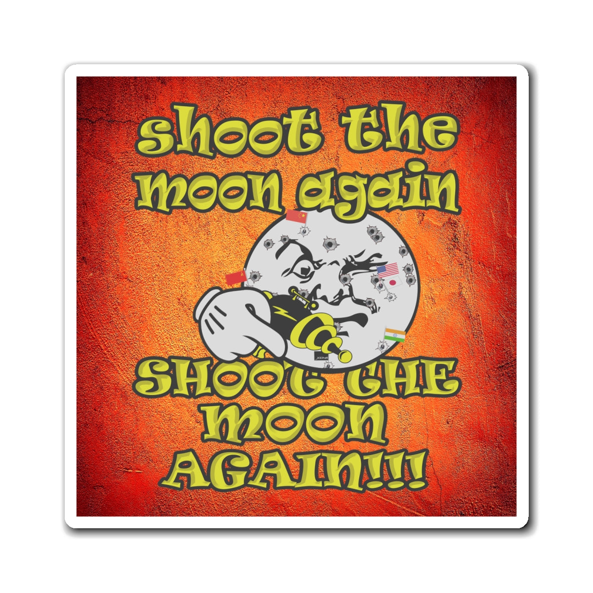 shoot the moon again - Magnets - (burnt orange)