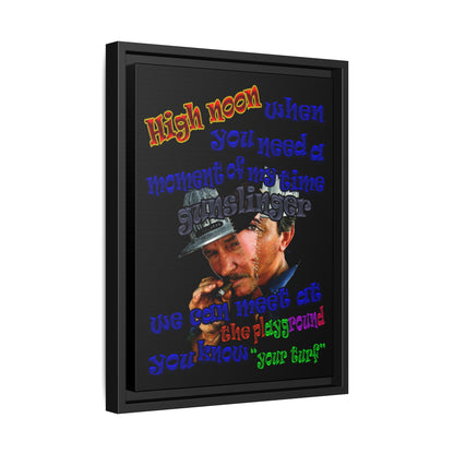 high noon - framed canvas art (black)