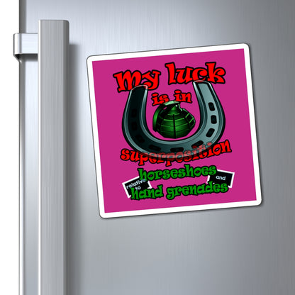 my luck - Magnets - (pink)