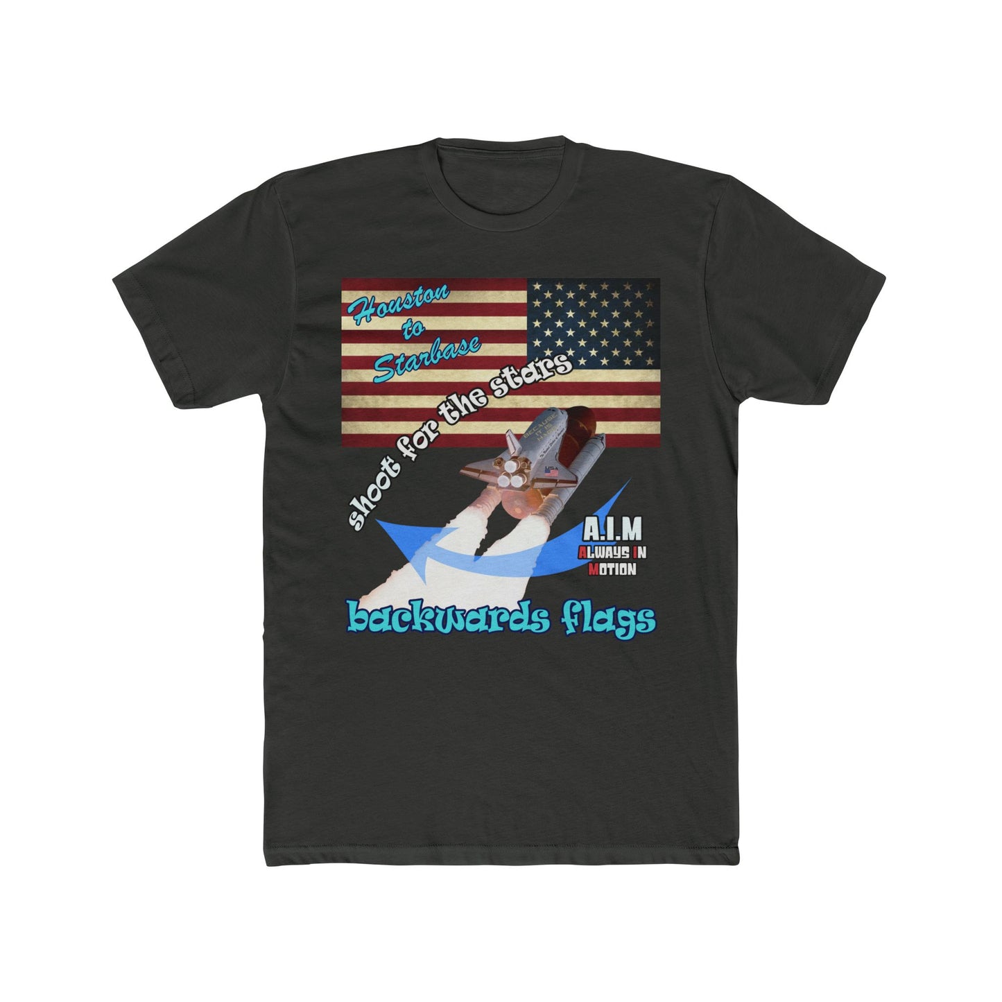 shoot for the stars - Men's Cotton Crew Tee