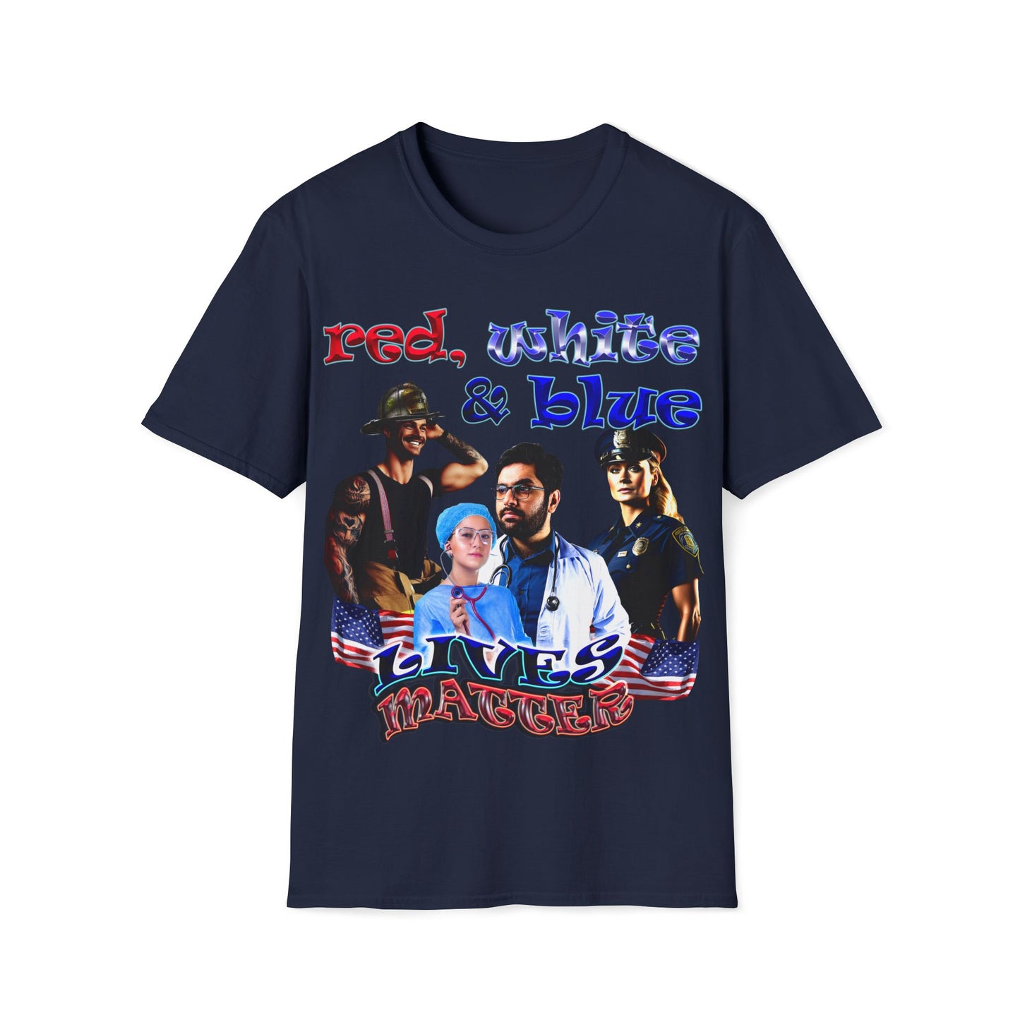 rw&b lives matter - Unisex Softstyle T-Shirt
