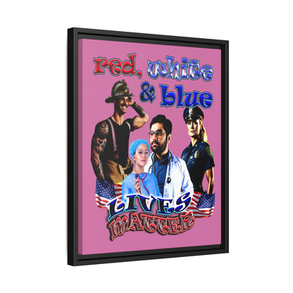 rw&b lives matter - framed canvas art (light pink)