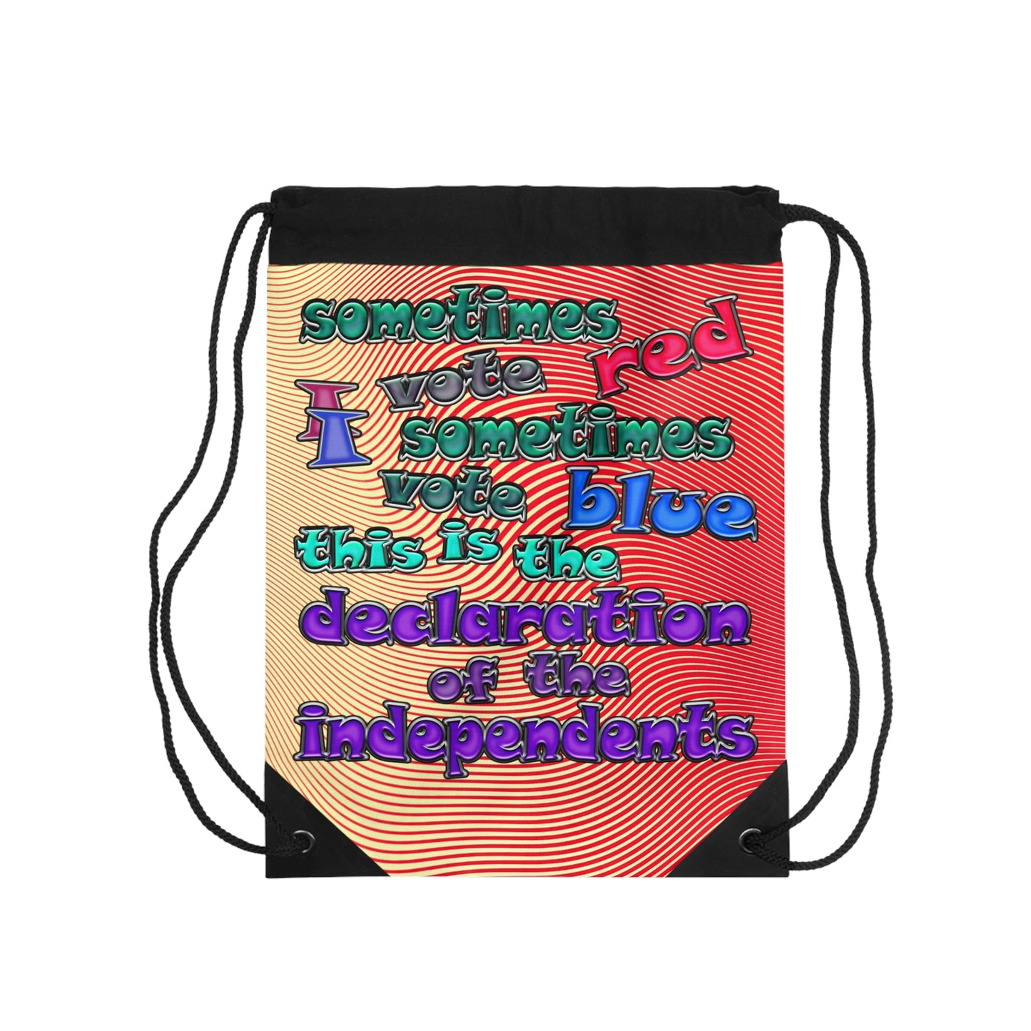 declaration of the independents - Drawstring Bag (yellow-orange wave)