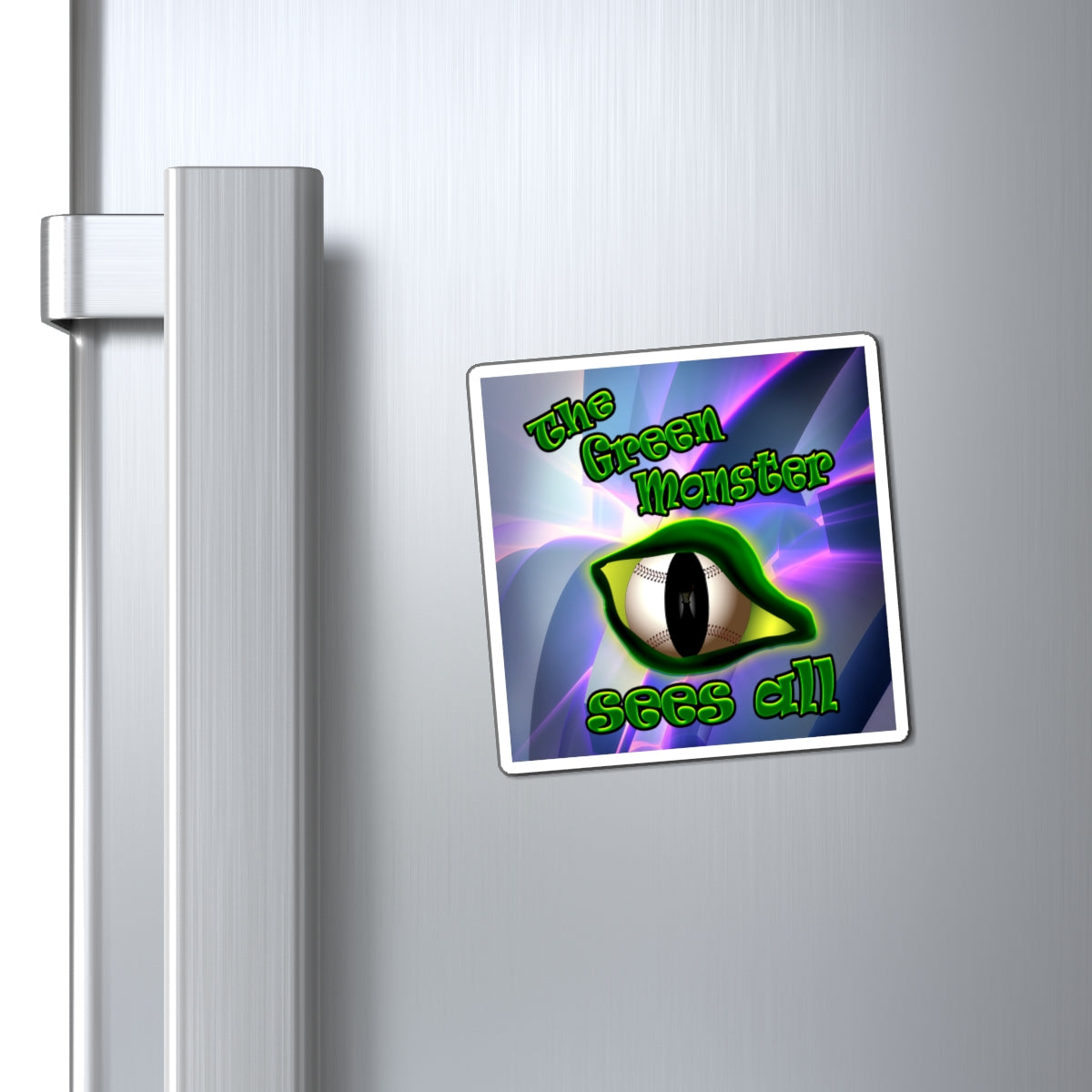 green monster - Magnets - (grey-pink wave)
