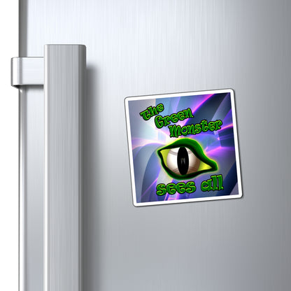 green monster - Magnets - (grey-pink wave)