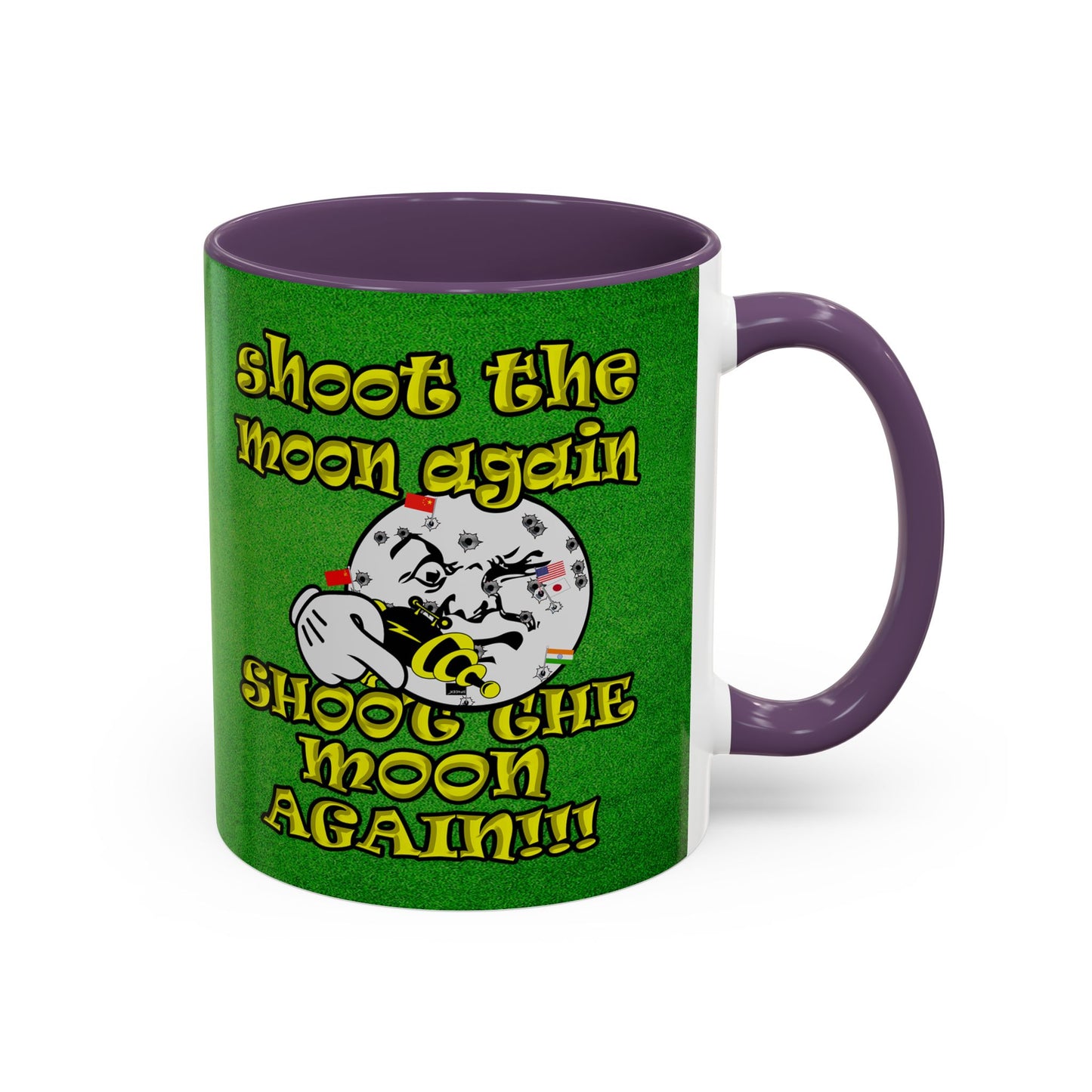 shoot the moon again - Accent Mug (green turf)