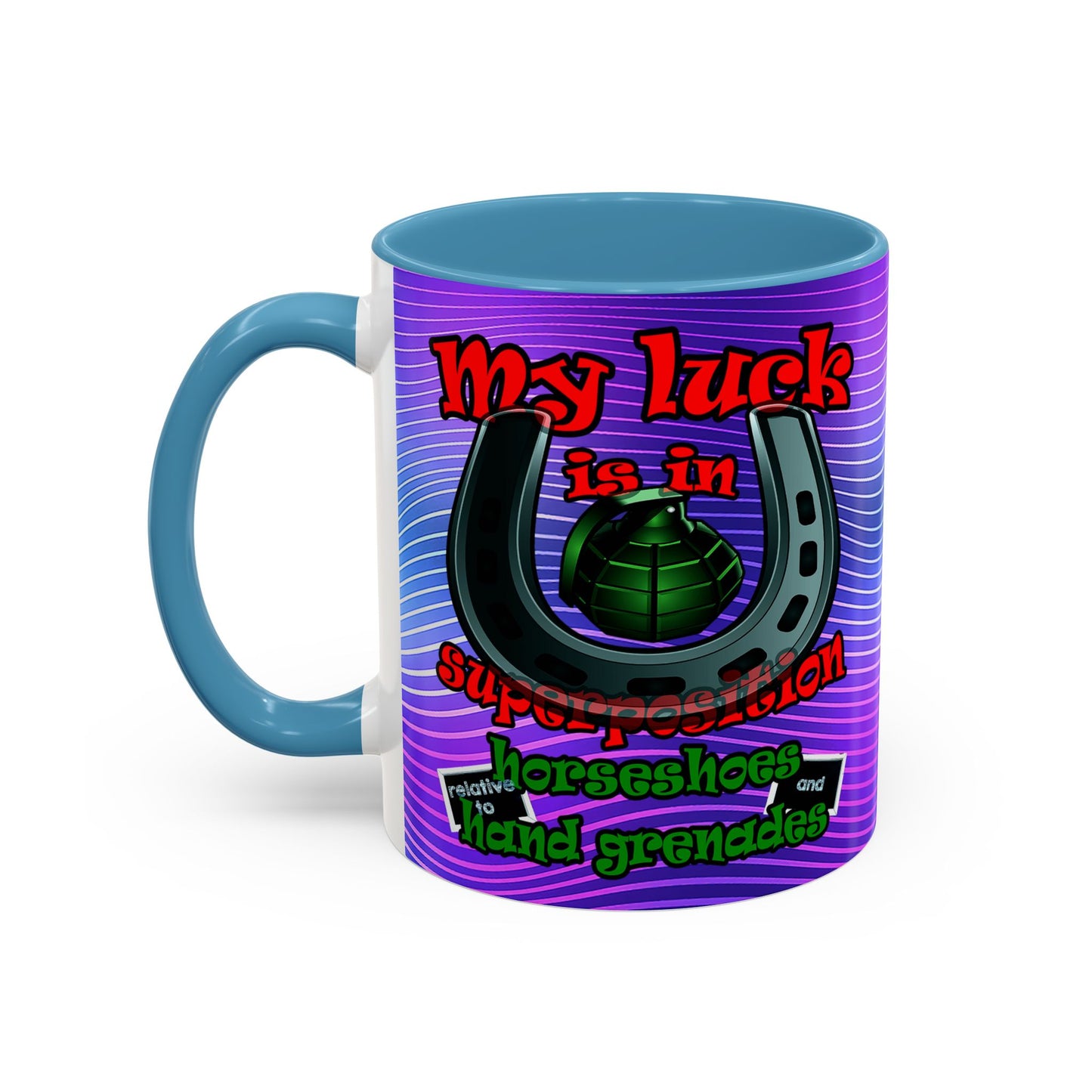 my luck - Accent Mug (purple wave)