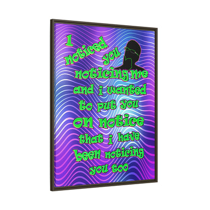 noticed you noticing - framed canvas art (purple wave)