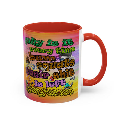 the bum's shit - Accent Mug (color blur)