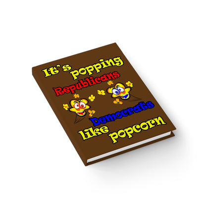 popping like popcorn - journal-lined (brown)