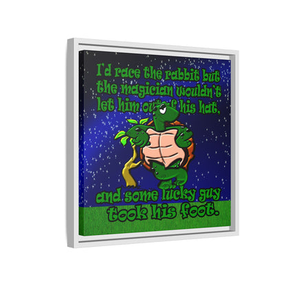 turtle race - framed canvas art ('snoops' background)