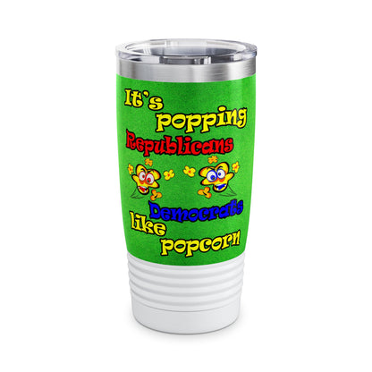popping like popcorn - Ringneck Tumbler, 20oz (green turf)