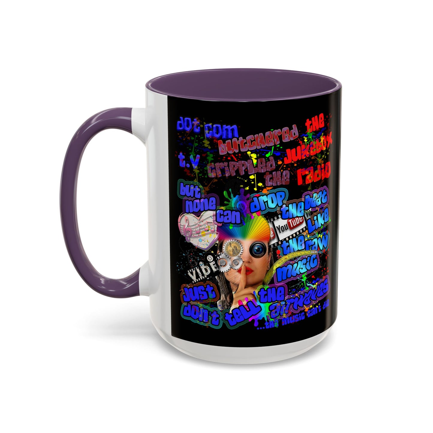 drop the beat - Accent Mug (black)