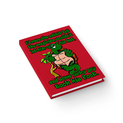 turtle race - journal-blank (dark red)