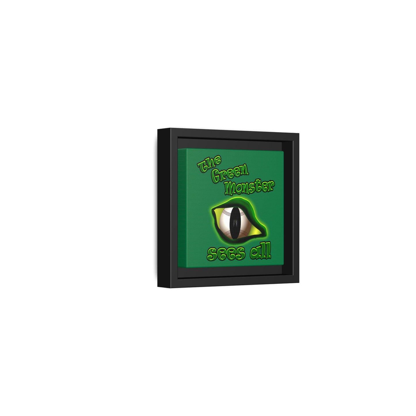 green monster - framed canvas art (dark green)