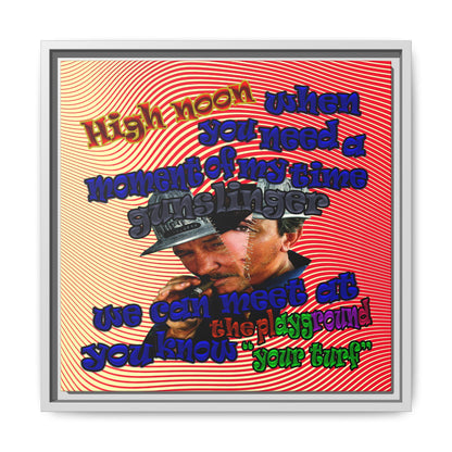 high noon - framed canvas art (yellow-orange wave)