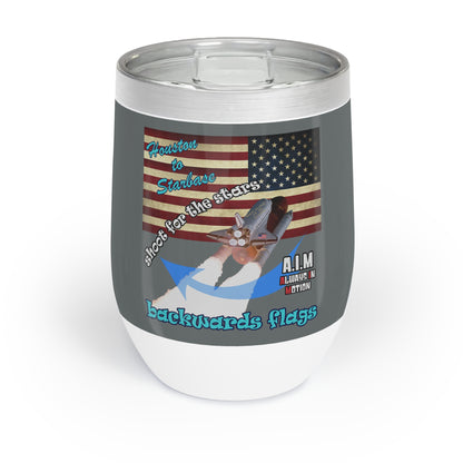 shoot for the stars - Chill Wine Tumbler (dark grey)