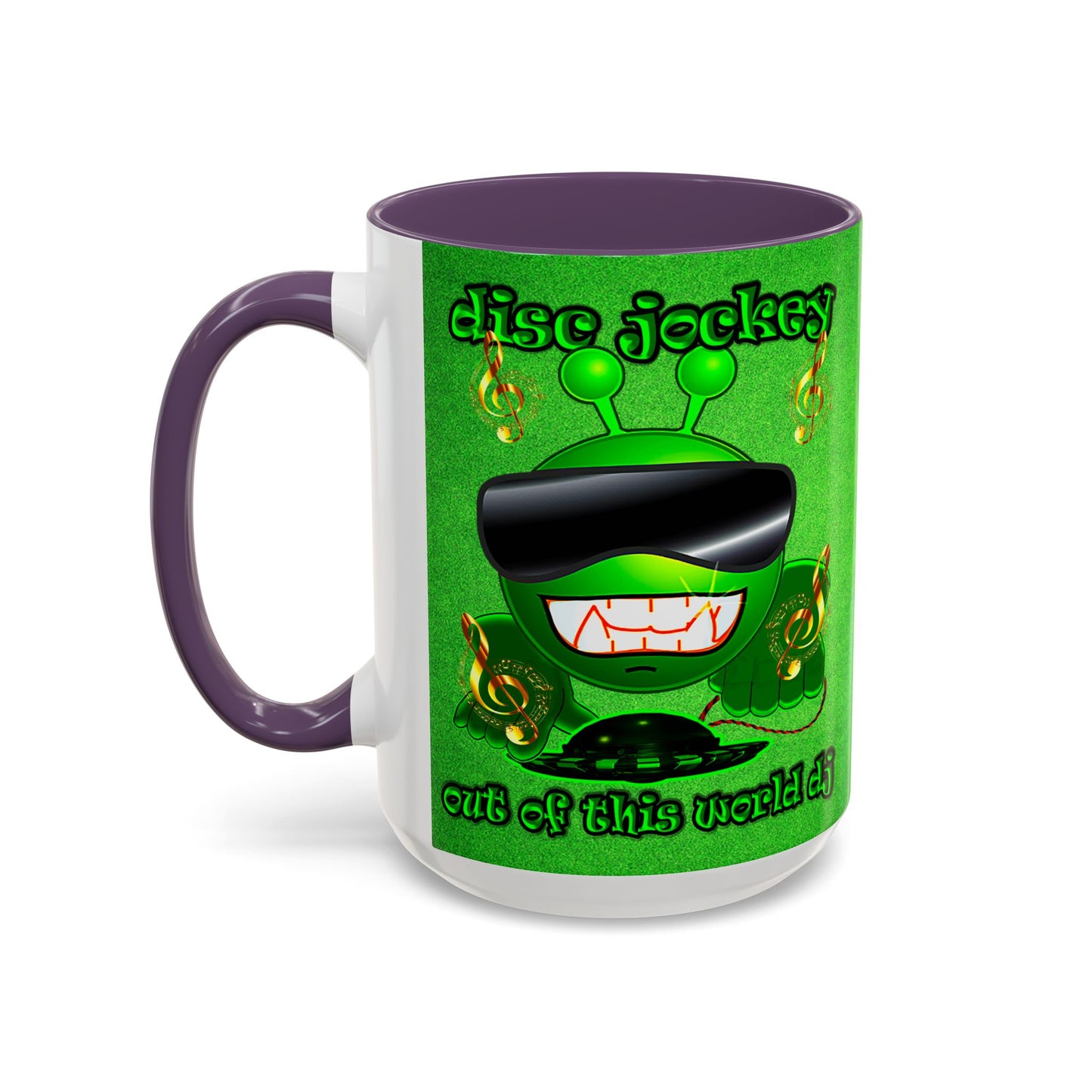 disc jockey - Accent Mug (green turf)