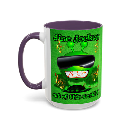 disc jockey - Accent Mug (green turf)