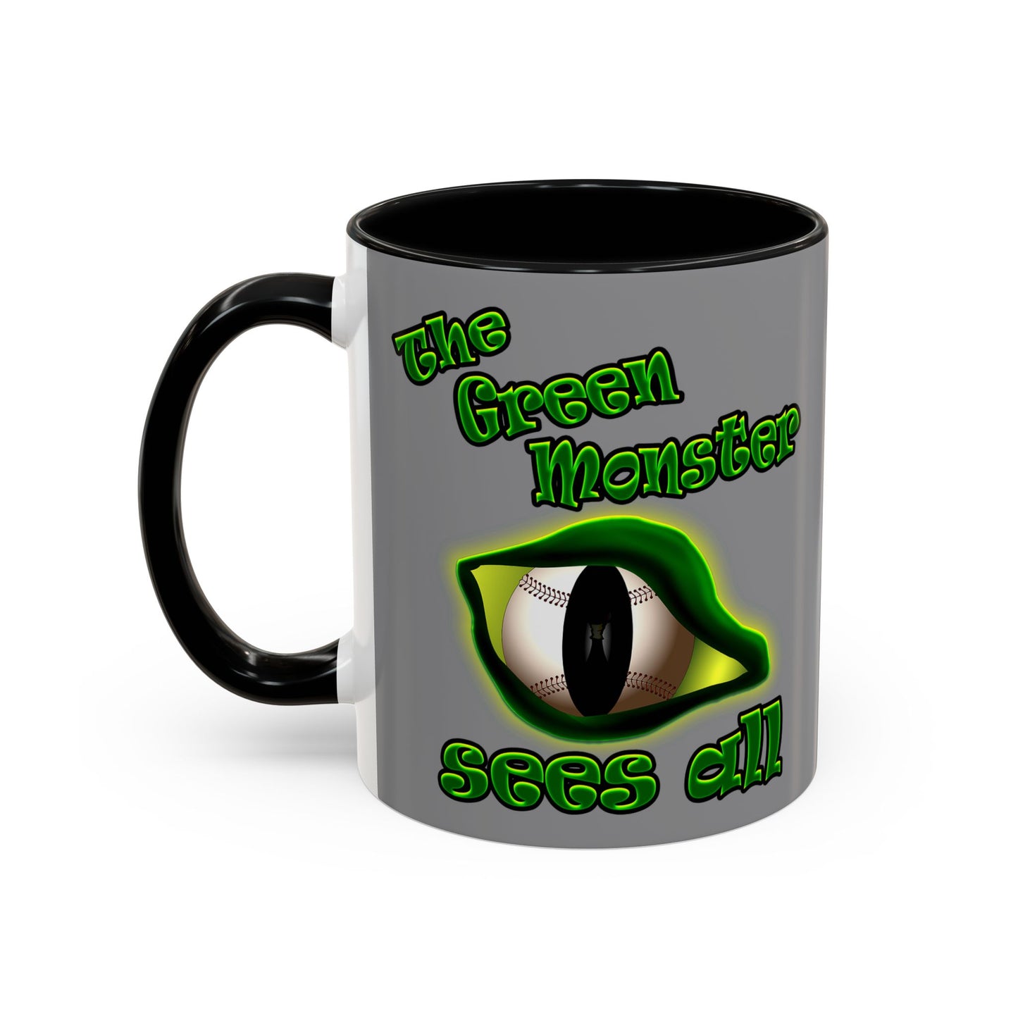 green monster - Accent Mug (grey)