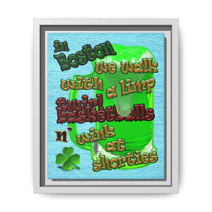 celtics logo - framed canvas art (faded blue)
