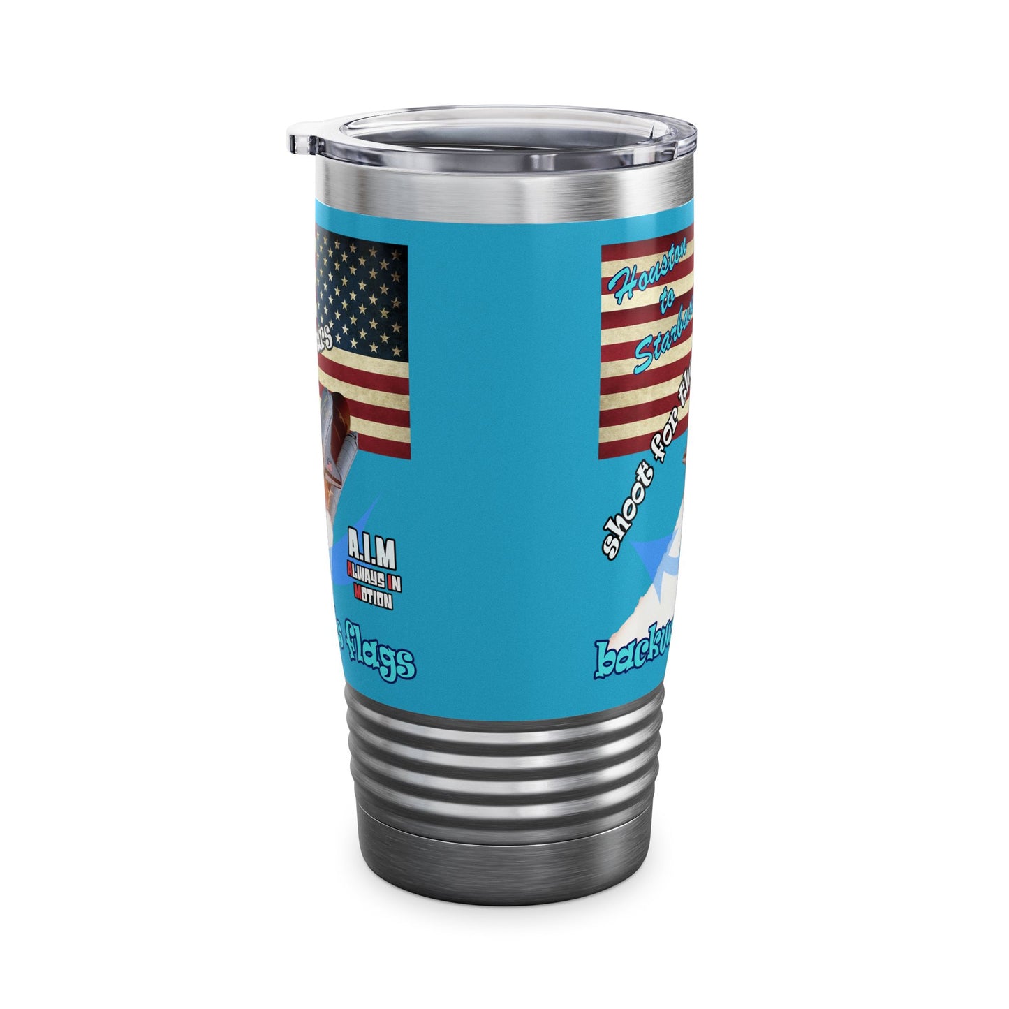 shoot for the stars - Ringneck Tumbler, 20oz (turquoise)