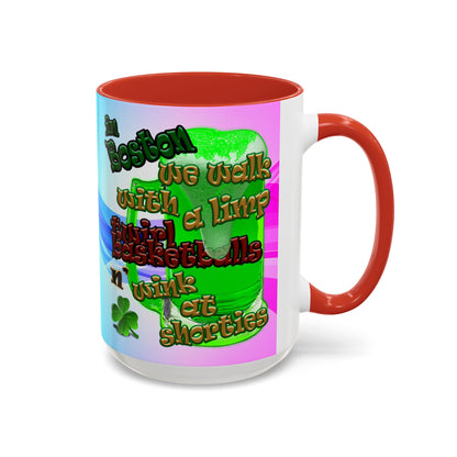 celtics logo - Accent Mug (light blue-pink wave)