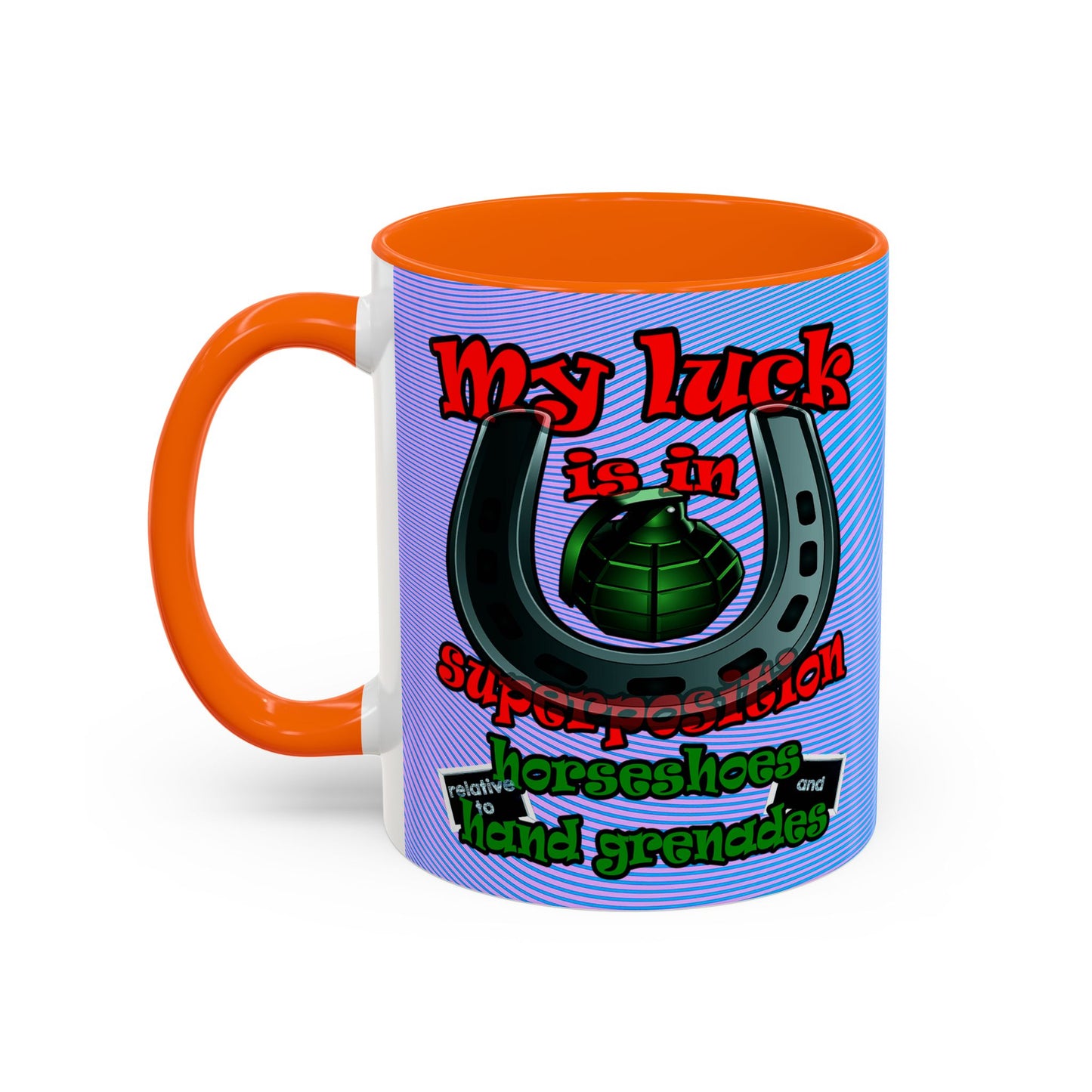 my luck - Accent Mug (light blue-purple wave)