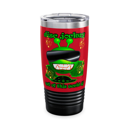 disc jockey - Ringneck Tumbler, 20oz (dark red)