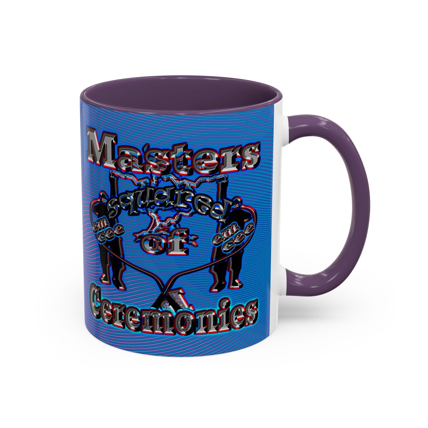 em cee squared - Accent Mug (light blue-purple wave)