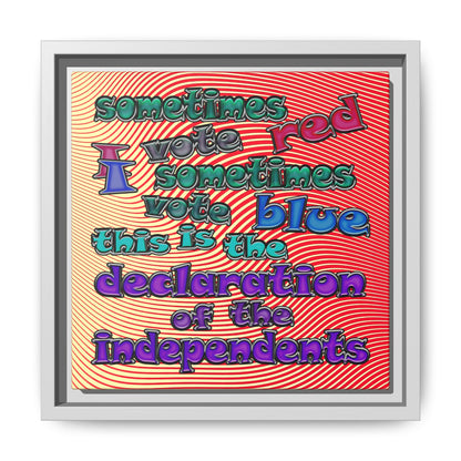 declaration of the independents - framed canvas art (yellow-orange wave)