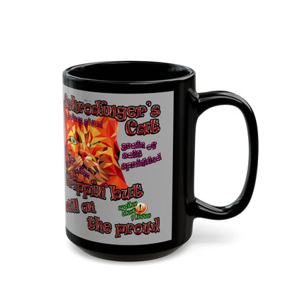 schrodinger's cat - Black Mug (light grey)