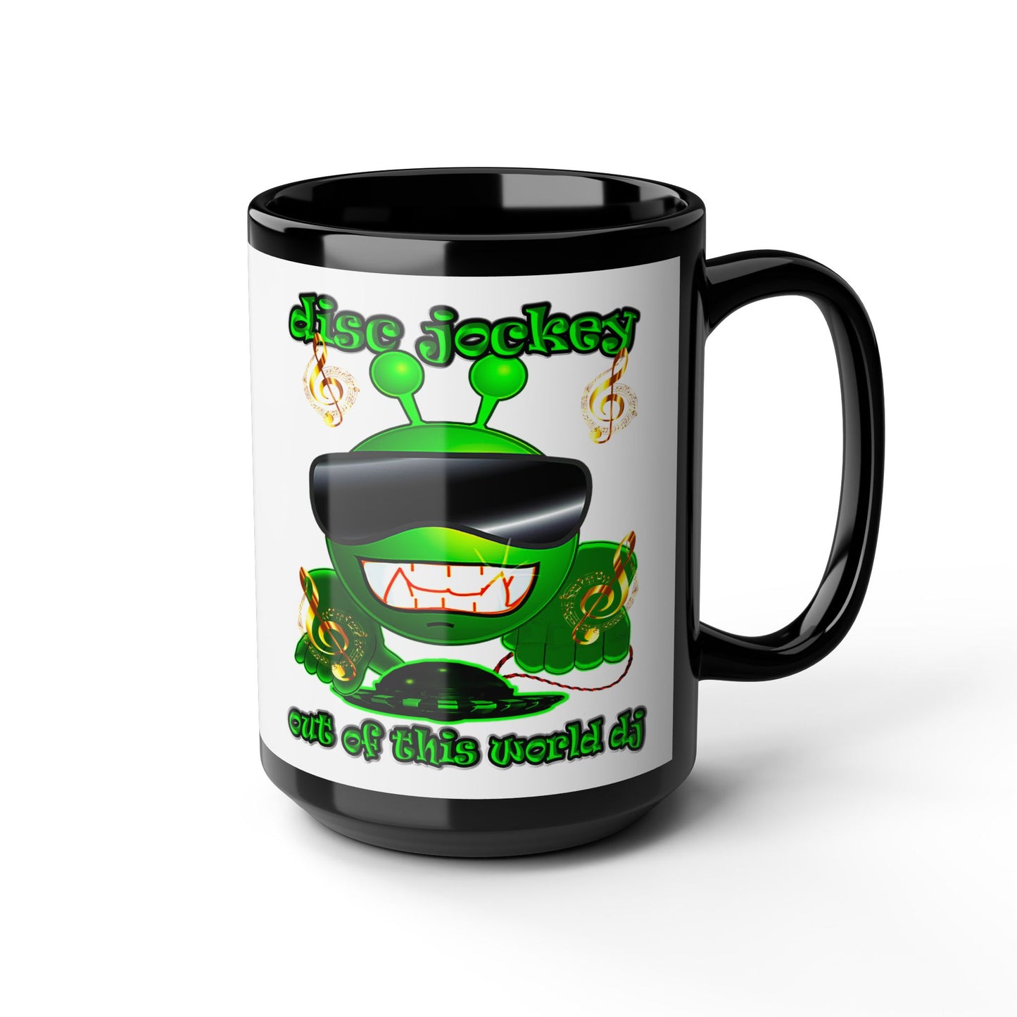 disc jockey - Black Mug (white)