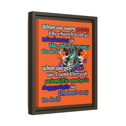 doggystyle - framed canvas art (orange)