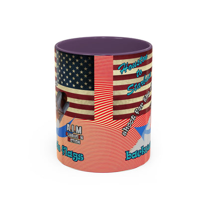 shoot for the stars - Accent Mug (yellow-orange wave)