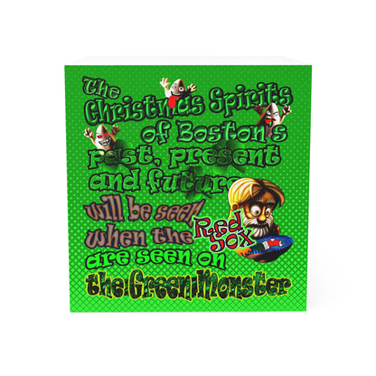 christmas spirits of boston - note cube (logo green)
