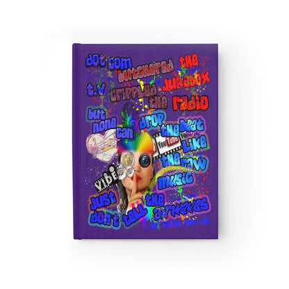 drop the beat - journal-lined (purple)