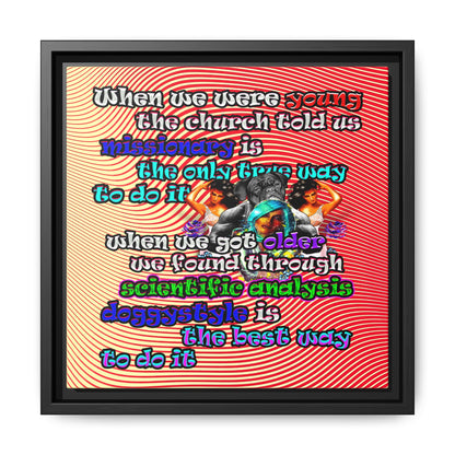 doggystyle - framed canvas art (yellow-orange wave)