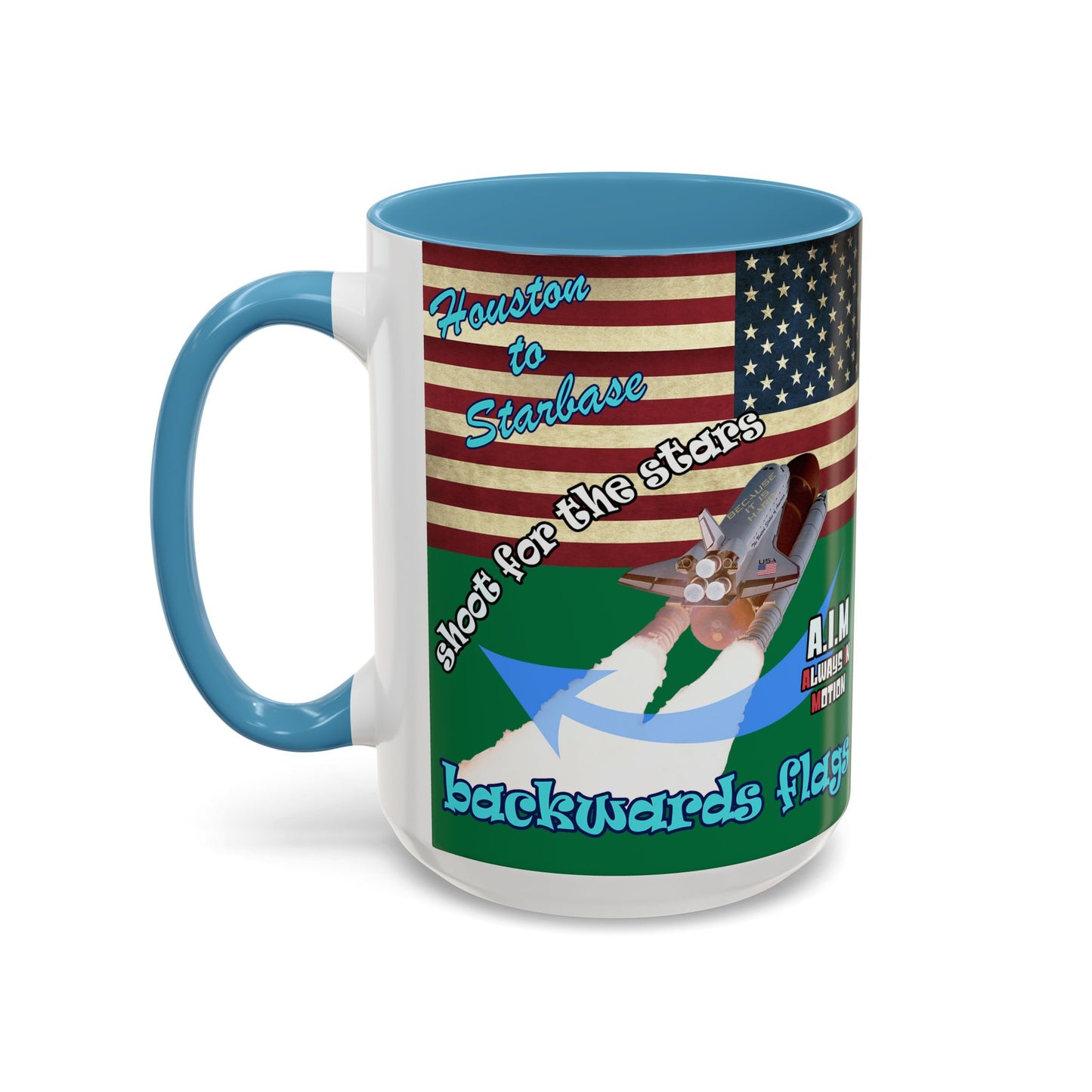 shoot for the stars - Accent Mug (dark green)