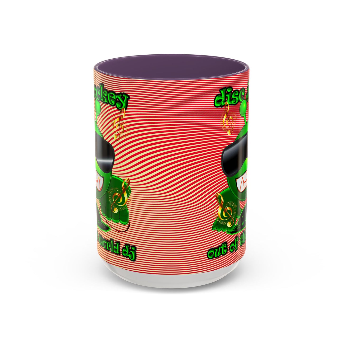disc jockey - Accent Mug (yellow-orange wave)