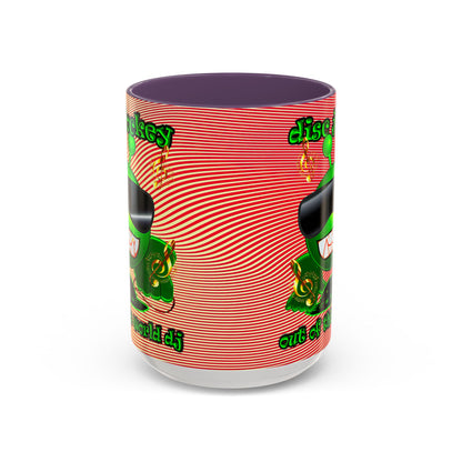 disc jockey - Accent Mug (yellow-orange wave)