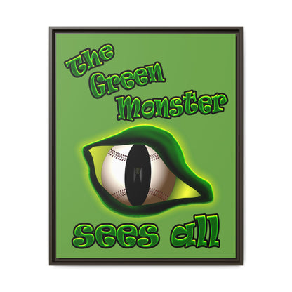 green monster - framed canvas art (green)