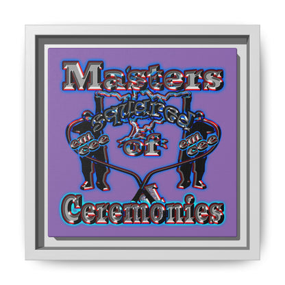 em cee squared - framed canvas art (light purple)