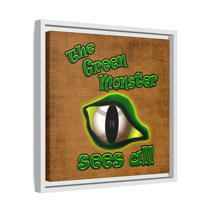 green monster - framed canvas art (brown papyrus)